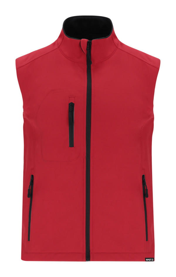 RPET softshellová bodywarmer vesta