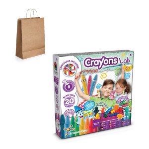 Crayon Factory Kit IV. Vzdelávacia hra pre deti dodáva sa s darčekovou taškou z kraftového papiera (115 g/m²) - Reklamnepredmety