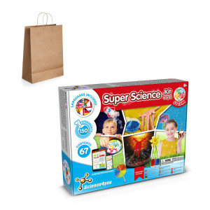 6 in 1 Super Science Kit III. Vzdelávacia hra pre deti dodáva sa s darčekovou taškou z kraftového papiera (115 g/m²) - Reklamnepredmety