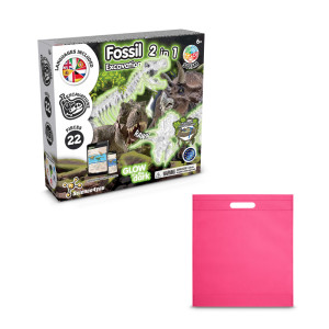 2 in 1 Fossil Excavation Kit IV. Vzdelávacia hra pre deti dodáva sa s darčekovým vreckom z netkanej textílie (80 g/m²) - Reklamnepredmety