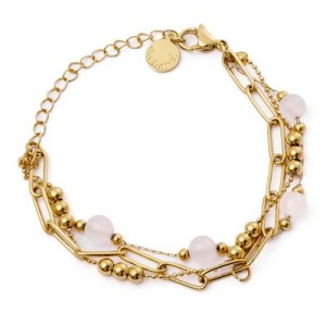 Bracelet Andrea Gold/pink - Reklamnepredmety