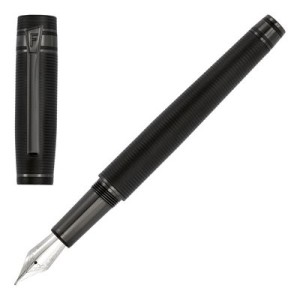 Fountain pen Bold Stripe Black - Reklamnepredmety