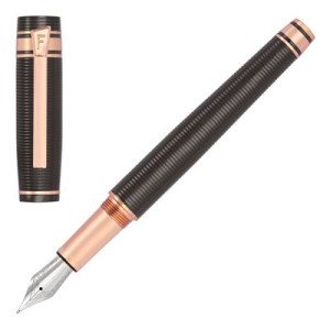 Fountain pen Bold Stripe Gun & Rosegold - Reklamnepredmety