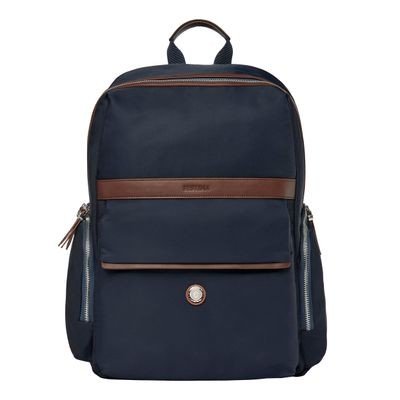 Backpack Button Navy & Brown