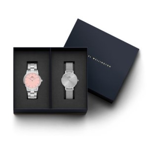 Watch Iconic Link Silver&Pastel-pink D36 + Petite Unitone Silver D28 - Reklamnepredmety