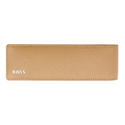 Double pen pouch Classic Grained Camel