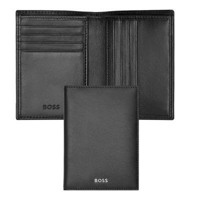 Folding card holder Classic Smooth Black