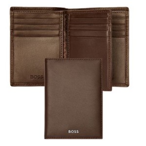 Trifold card holder Classic Smooth Brown - Reklamnepredmety