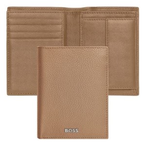 Card holder with flap and money pocket Classic Grained Camel - Reklamnepredmety