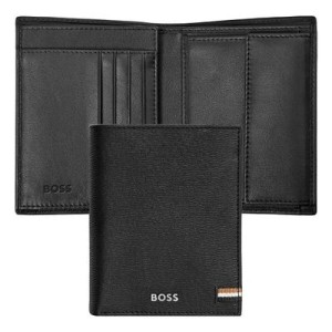 Card holder with flap and money pocket Iconic Black - Reklamnepredmety