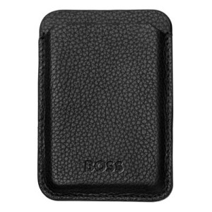 Card holder with Magnet Mobile Classic Grained Black - Reklamnepredmety