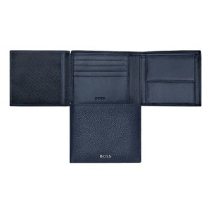 Money wallet with flap Classic Grained Navy - Reklamnepredmety