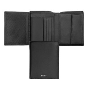 Money wallet Vertical flap Classic Smooth Black - Reklamnepredmety