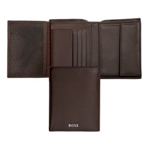 Money wallet Vertical flap Classic Smooth Brown - Reklamnepredmety