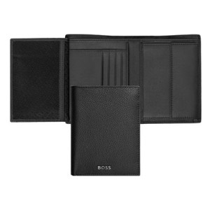 Money wallet Vertical flap Classic Grained Black - Reklamnepredmety