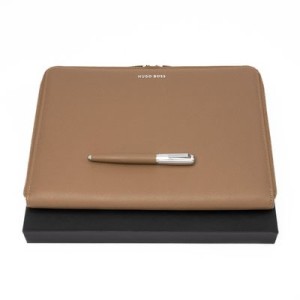 Set Iconic Pebbled Camel (fountain pen & conference folder A4) - Reklamnepredmety