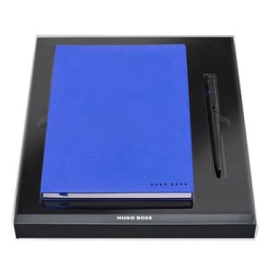 Set HUGO BOSS Blue (ballpoint pen & note pad A5) - Reklamnepredmety