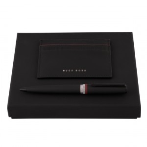 Set Gear Black (ballpoint pen & card holder) - Reklamnepredmety