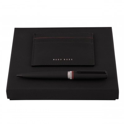 Set Gear Black (ballpoint pen & card holder)