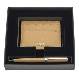 Set HUGO BOSS Camel (ballpoint pen & card holder) - Reklamnepredmety