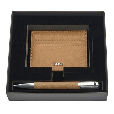 Set HUGO BOSS Camel (ballpoint pen & card holder)