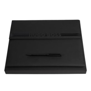 Set Cloud Matte Black (ballpoint pen & folder A4) - Reklamnepredmety