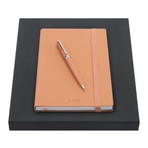 Set HUGO BOSS Light Orange (ballpoint pen & note pad A5) - Reklamnepredmety