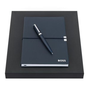 Set HUGO BOSS Navy (ballpoint pen & note pad A5) - Reklamnepredmety