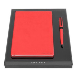 Set HUGO BOSS Red (ballpoint pen & note pad A5) - Reklamnepredmety