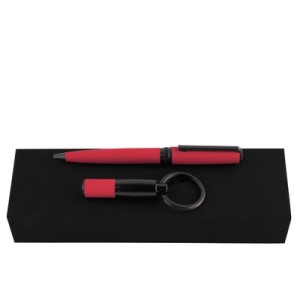 Set Gear Matrix Red (ballpoint pen & key ring) - Reklamnepredmety