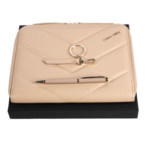 Set HUGO BOSS Nude (ballpoint pen, conference folder A5 & key ring) - Reklamnepredmety