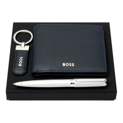 Set HUGO BOSS (ballpoint pen, key ring & wallet)