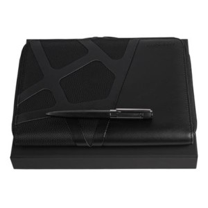 Set HUGO BOSS Black (ballpoint pen & conference folder A5) - Reklamnepredmety