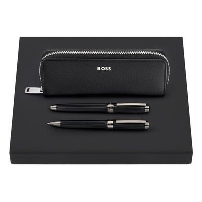 Set HUGO BOSS Black (ballpoint pen, fountain pen & case)