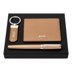 Set HUGO BOSS Camel (fountain pen, key ring & card holder) - Reklamnepredmety