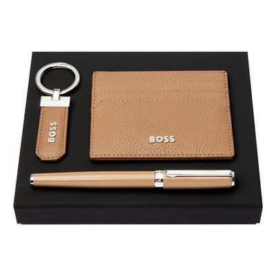 Set HUGO BOSS Camel (fountain pen, key ring & card holder)