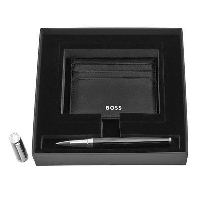 Set HUGO BOSS Black (rollerball pen & card holder)