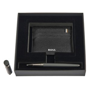 Set HUGO BOSS Black (rollerball pen & card holder) - Reklamnepredmety