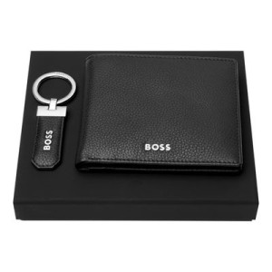 Set Classic Grained Black (key ring & wallet) - Reklamnepredmety