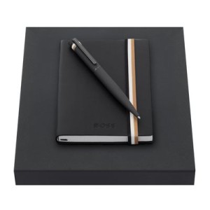 Set HUGO BOSS Black (ballpoint pen & note pad A6) - Reklamnepredmety