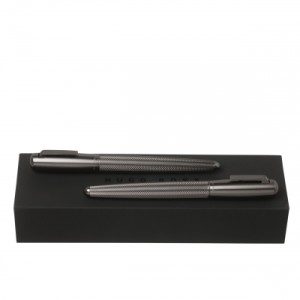 Set Pure Matte Dark Chrome (rollerball pen & fountain pen) - Reklamnepredmety