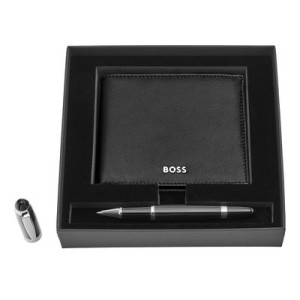 Set HUGO BOSS Black (rollerball pen & wallet) - Reklamnepredmety