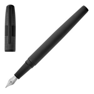 Fountain pen Grid Black - Reklamnepredmety