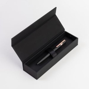 Ballpoint pen Gear Pinstripe Black / Rosegold - Reklamnepredmety