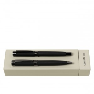 Set Zoom Soft Black (ballpoint pen & fountain pen) - Reklamnepredmety