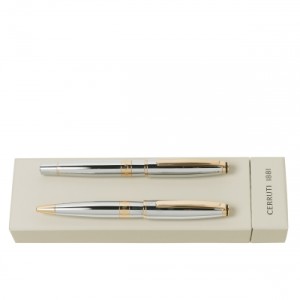 Set Bicolore Chrome (ballpoint pen & rollerball pen) - Reklamnepredmety