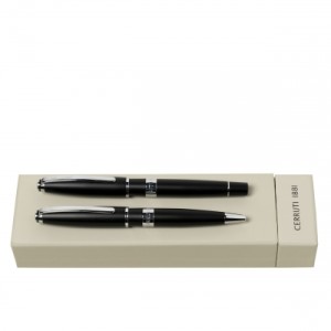 Set Bicolore Black (ballpoint pen & rollerball pen) - Reklamnepredmety