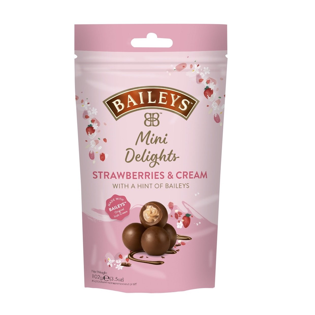 Čokoládové pralinky plnené jahodovým likérom Baileys