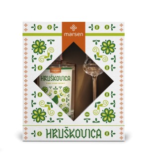 Darčekové balenie Hruškovica Traditional 42% s pohárikom - Reklamnepredmety