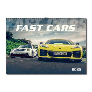 Nástenný kalendár Fast cars 2025 - Reklamnepredmety